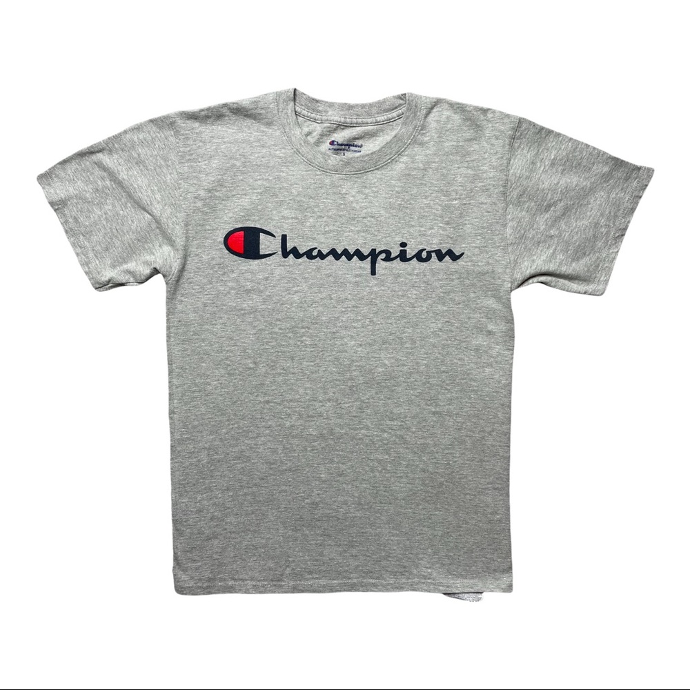 Champion T-Shirt Crew Neck Short Sleeve Men’s Size Small Gray
